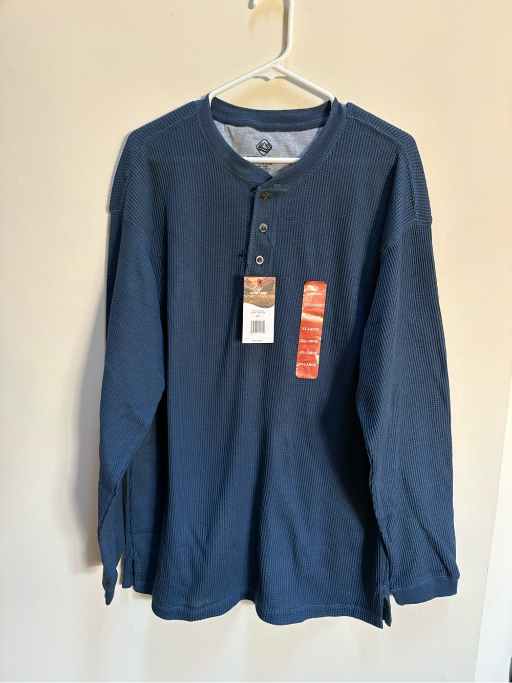 Men’s Long Sleeve Henley in Slate Blue